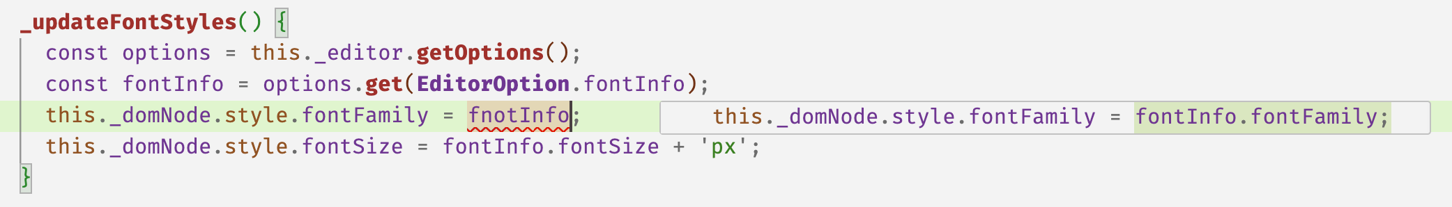 Cursor Tab預覽框示例